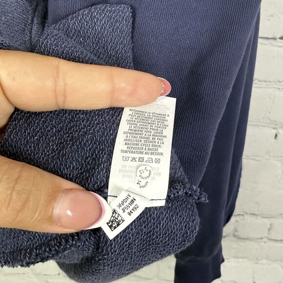 Aerie Oversized Crop Pullover Sweater Women Medium Blue Dolman Knit Activewear - Picture 4 of 10